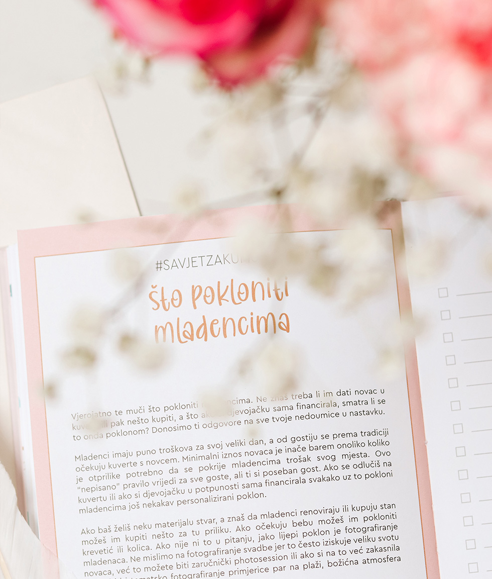 prikaz unutrašnjosti planera za kumu - jedan od savjeta planera za kumu - Što pokloniti mladencima